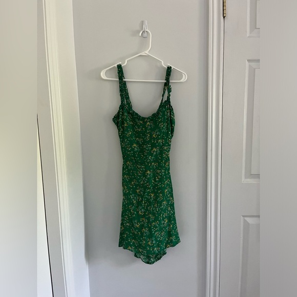 Faithfull the Brand Green tie back mini dress - Picture 2 of 5